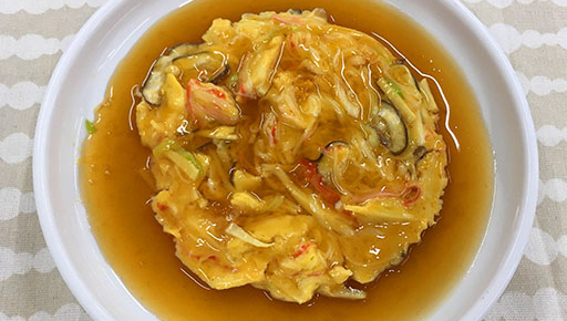 電子レンジで作るかに玉