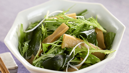 メンマと水菜の和え物